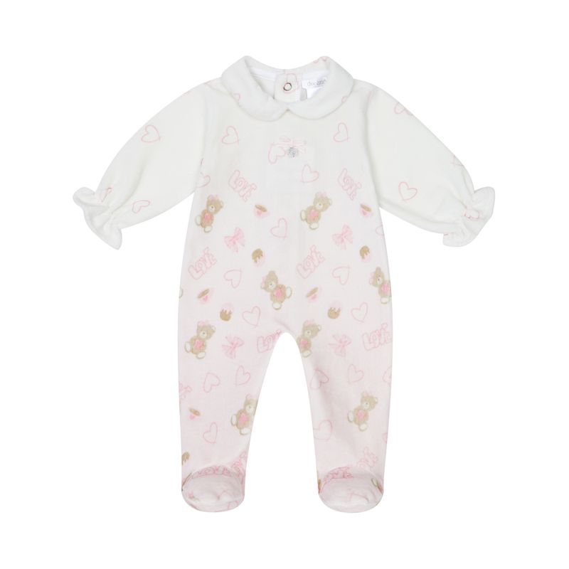 Girl&#39;s Ivory LOVE Sleepsuit DBI25125