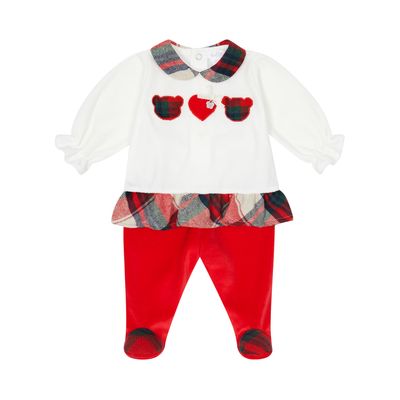 Girl's Red &amp; Offwhite Christmas Set DBI25205