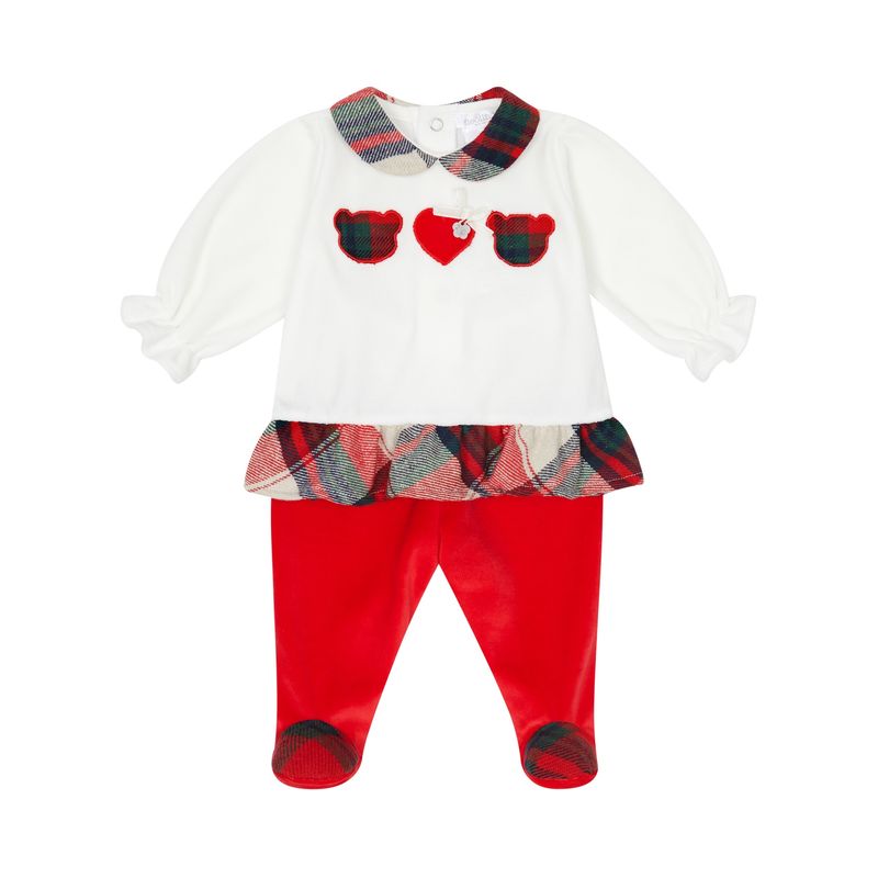 Girl&#39;s Red &amp; Offwhite Christmas Set DBI25205