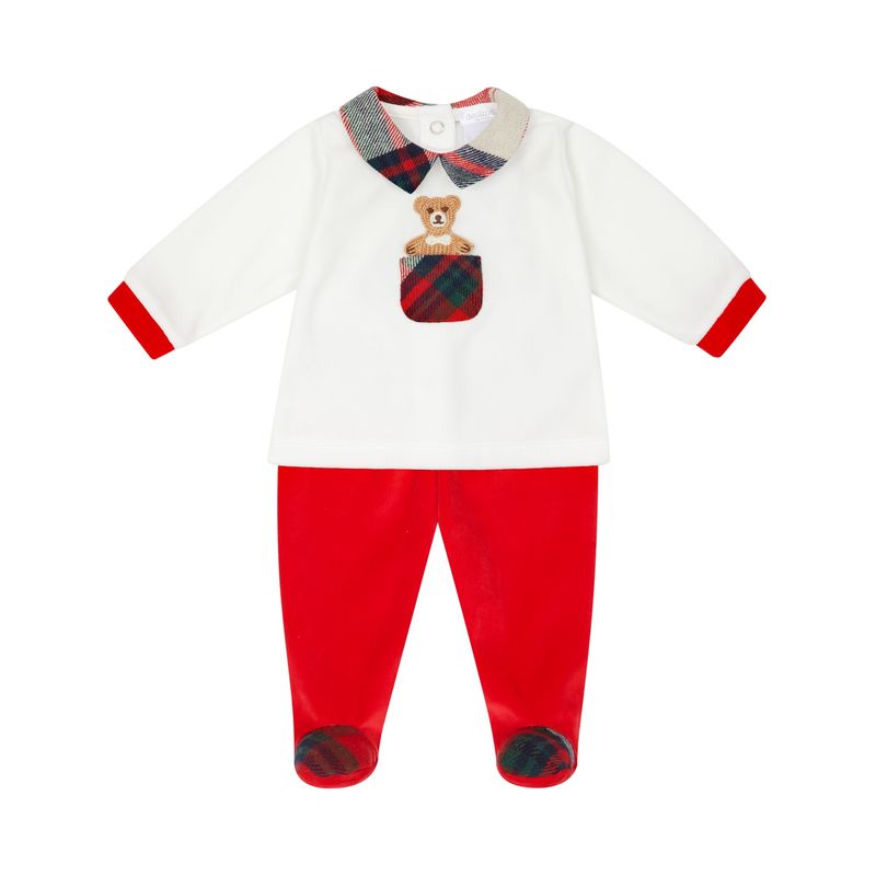 Boy&#39;s Red &amp; Offwhite Christmas Set DBI25206