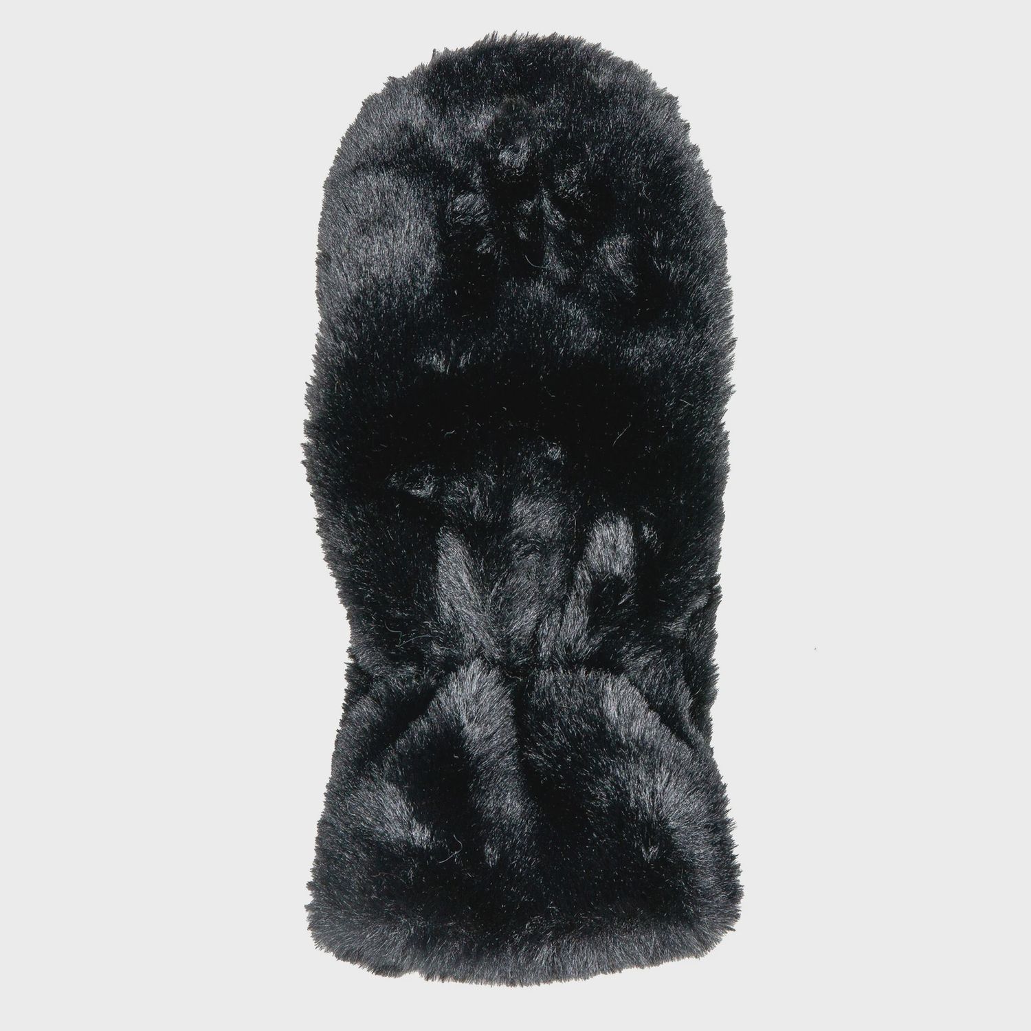 Women’s Faux Fur Mittens - Black