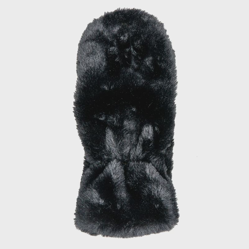 Women’s Faux Fur Mittens - Black