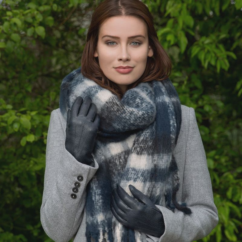 Jessica Women&#39;s Imipec Leather Gloves - Navy