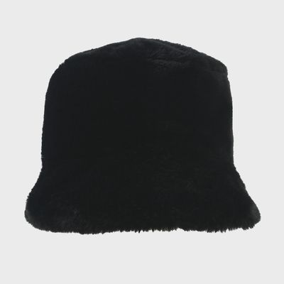 Women’s Faux Fur Bucket Hat - Black Women’s Faux Fur Bucket Hat - Black