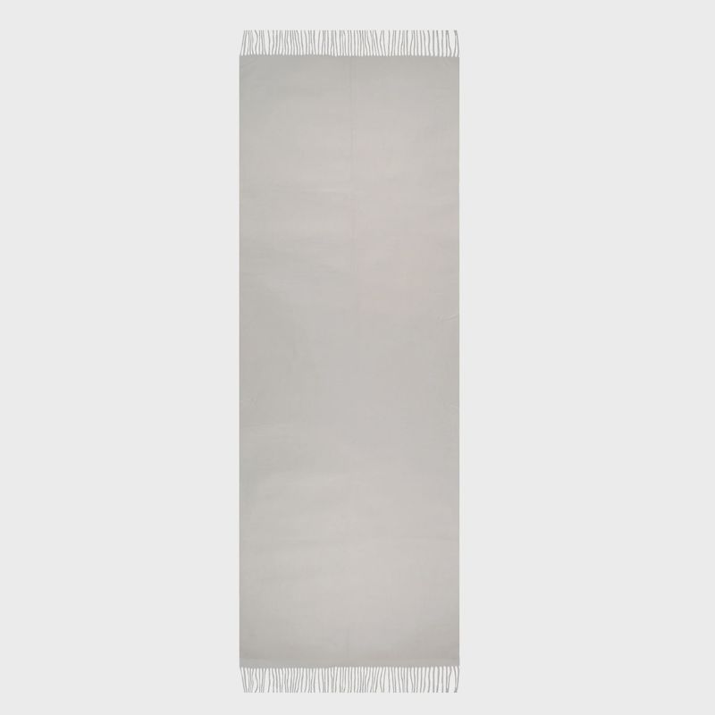 Women's Plain Pashmina Shawl with Tassels - Silver