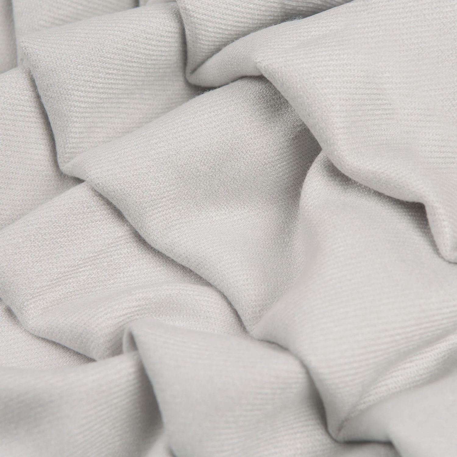 Women&#39;s Plain Pashmina Shawl with Tassels - Silver