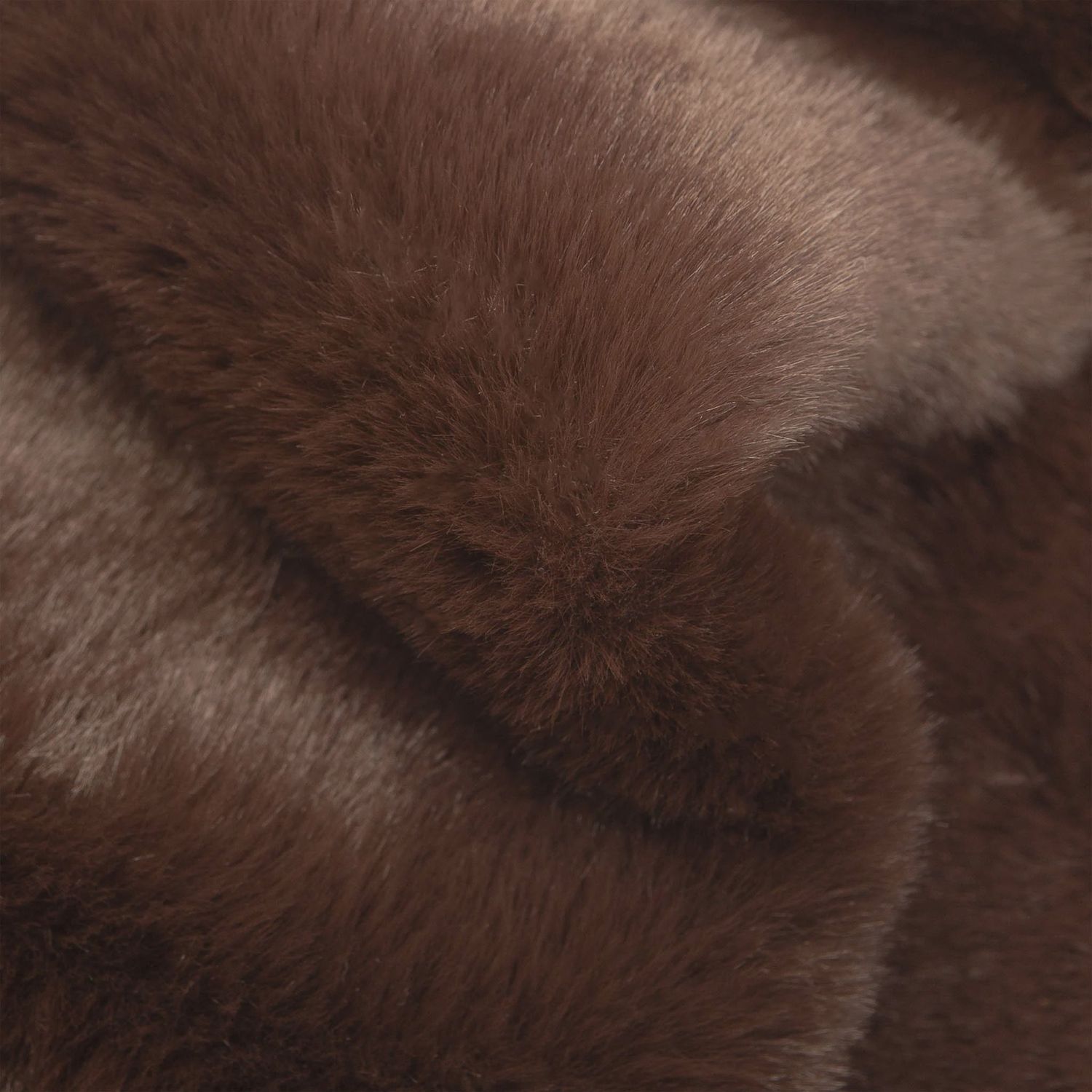 Women&#39;s Faux Fur Pull-Through Scarf - Chocolate