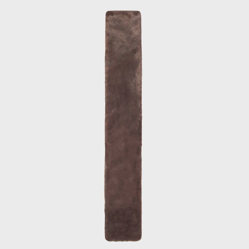 Women's Faux Fur Pull-Through Scarf - Chocolate