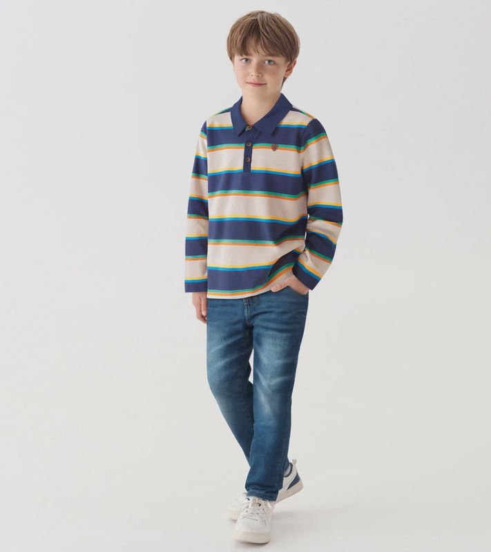 Boy&#39;s Varsity Stripes Rugby Shirt
