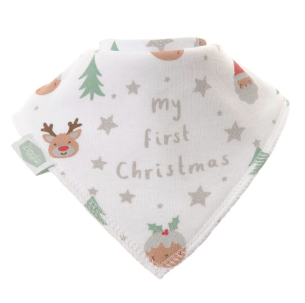 My First Christmas White Dribble Bib