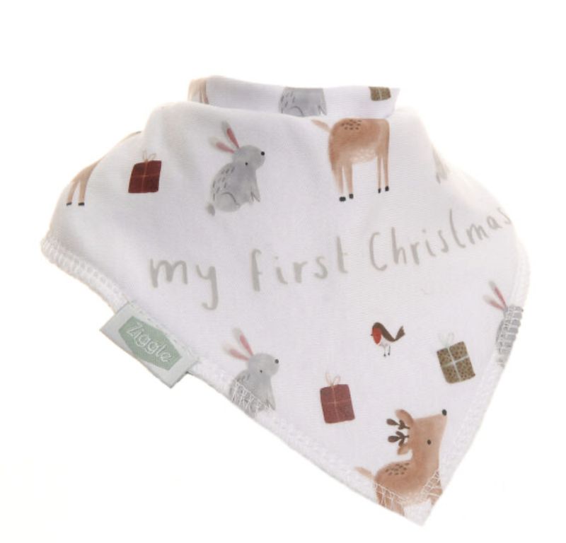 My First Christmas Winter Animals Bib