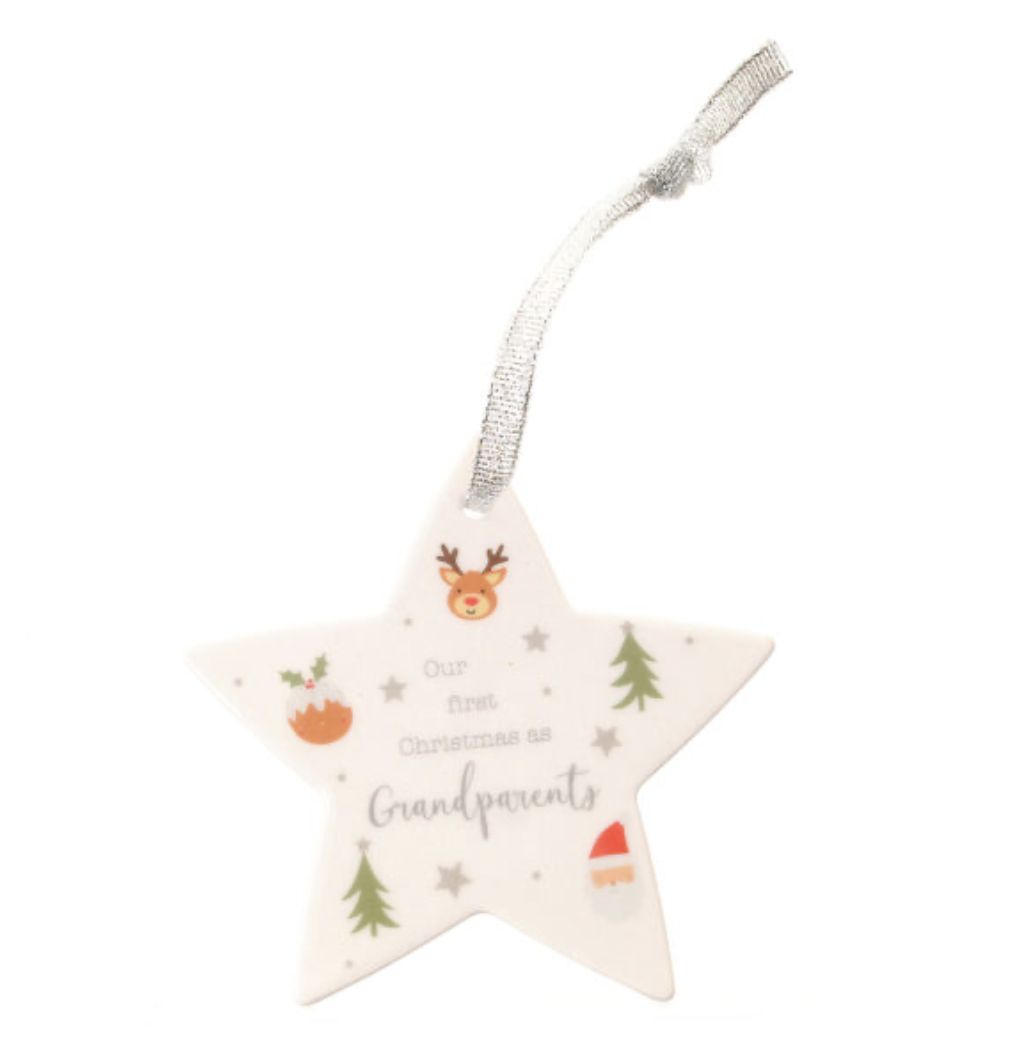 Our First Christmas as Grandparents Star Hanger