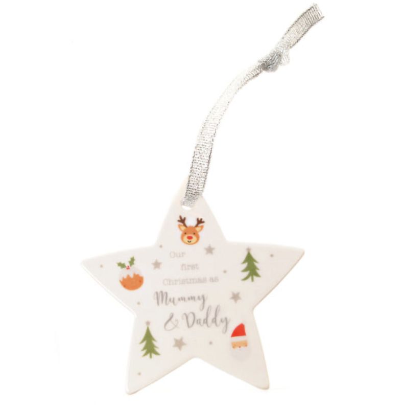 Our First Christmas as Mummy and Daddy Hanging Star