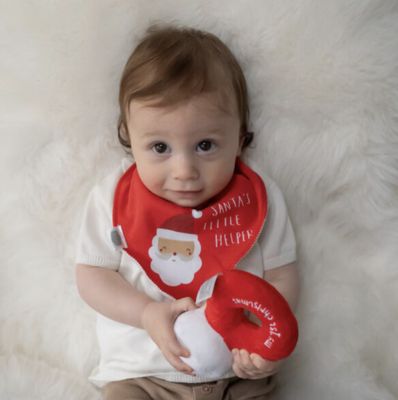 My First Christmas Santa Plush Baby Rattle