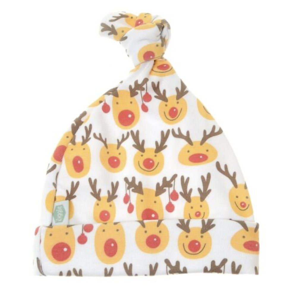 Christmas Reindeer Knotted Hat