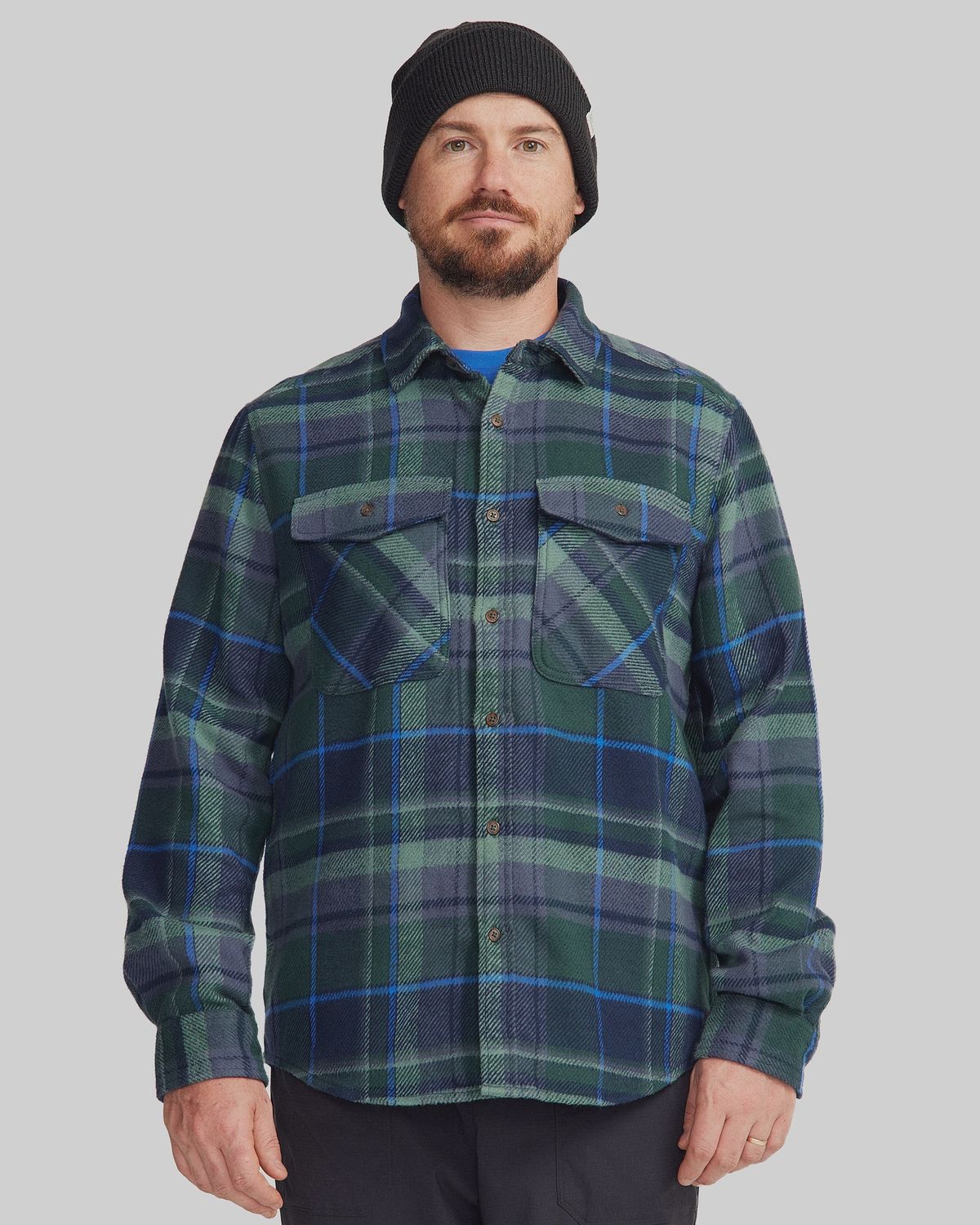Men&#39;s Huntly Long Sleeve Shirt - Hut Plaid