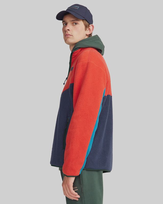 Men&#39;s Trailhead Fleece Heritage ¼ Zip Pullover - Classic Red/Pure Navy