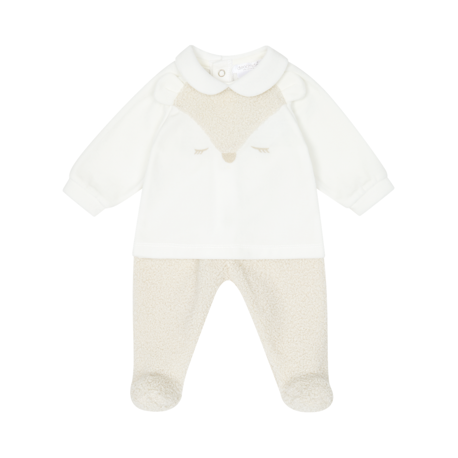 Ivory &amp; Beige Fox Top &amp; Bottoms DBI25207