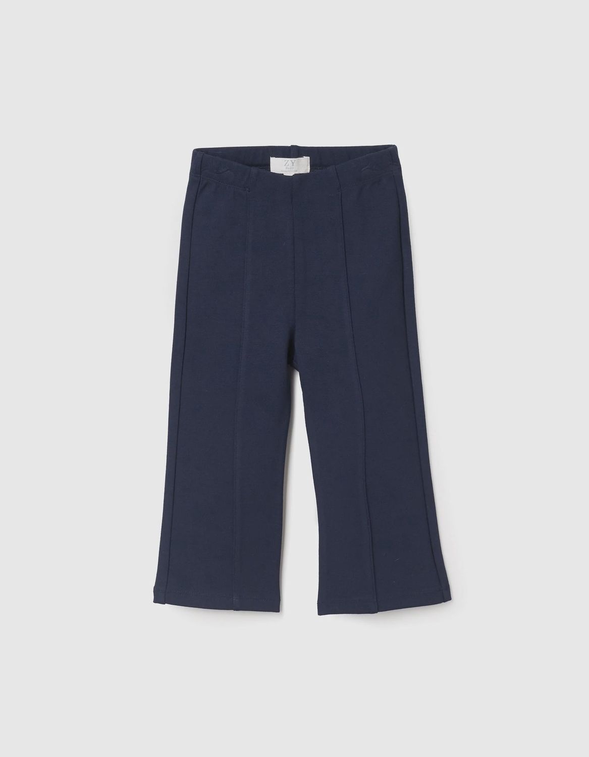 Roma Knit Wide Leg Leggings for Baby Girls - Dark Blue