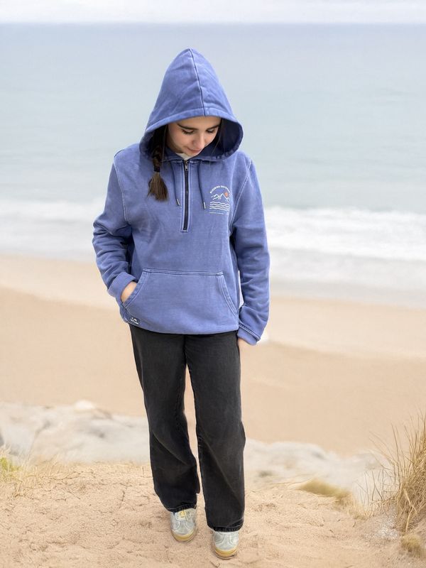 Dawn Zipper Hood - Peri Blue