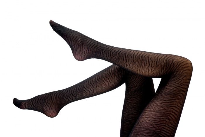 Zebra Pattern Tights - Black NPAYW6