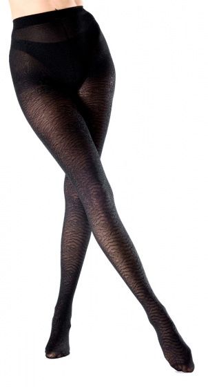 Zebra Pattern Tights - Black NPAYW6