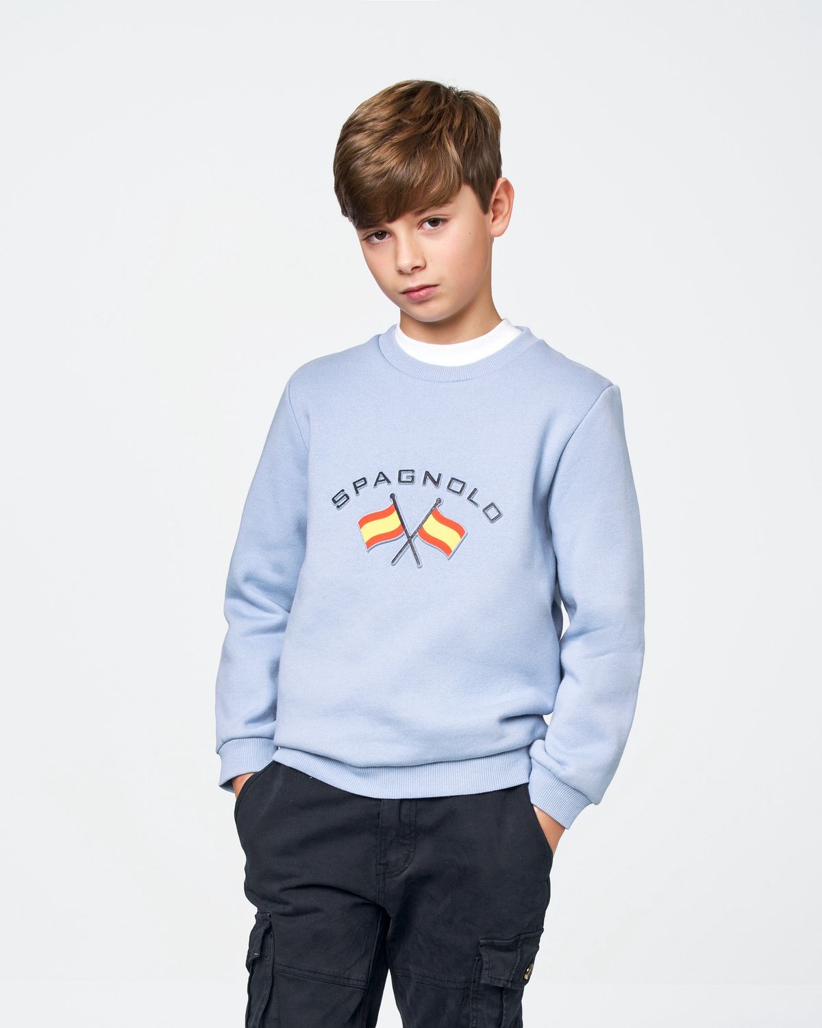 Boy&#39;s Light Blue Banderas Logo Sweatshirt