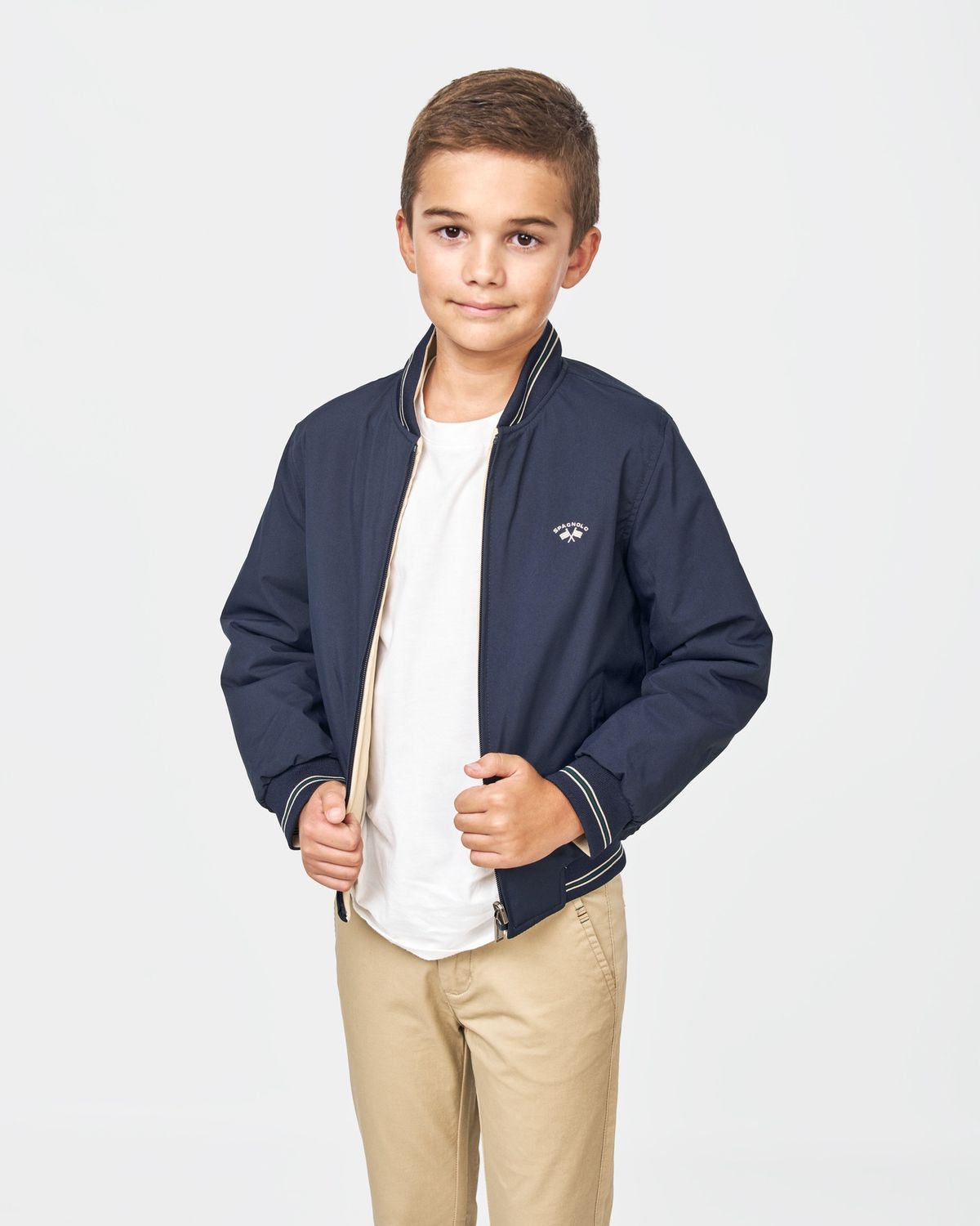 Boy&#39;s Navy/Camel Reversible Jacket