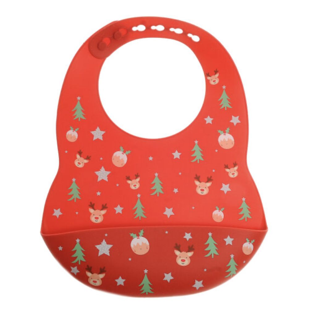 Catch It Silicone Bib Christmas