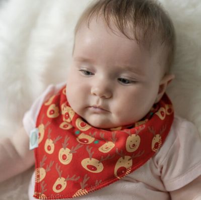 Reindeer Red AOP Christmas Bib