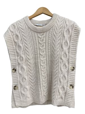 Beige Melange Cable Knit Jumper 13903