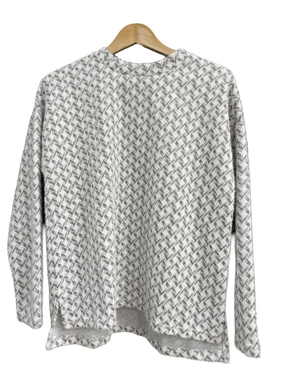 Offwhite/Taupe Lurex Sweatshirt 14230