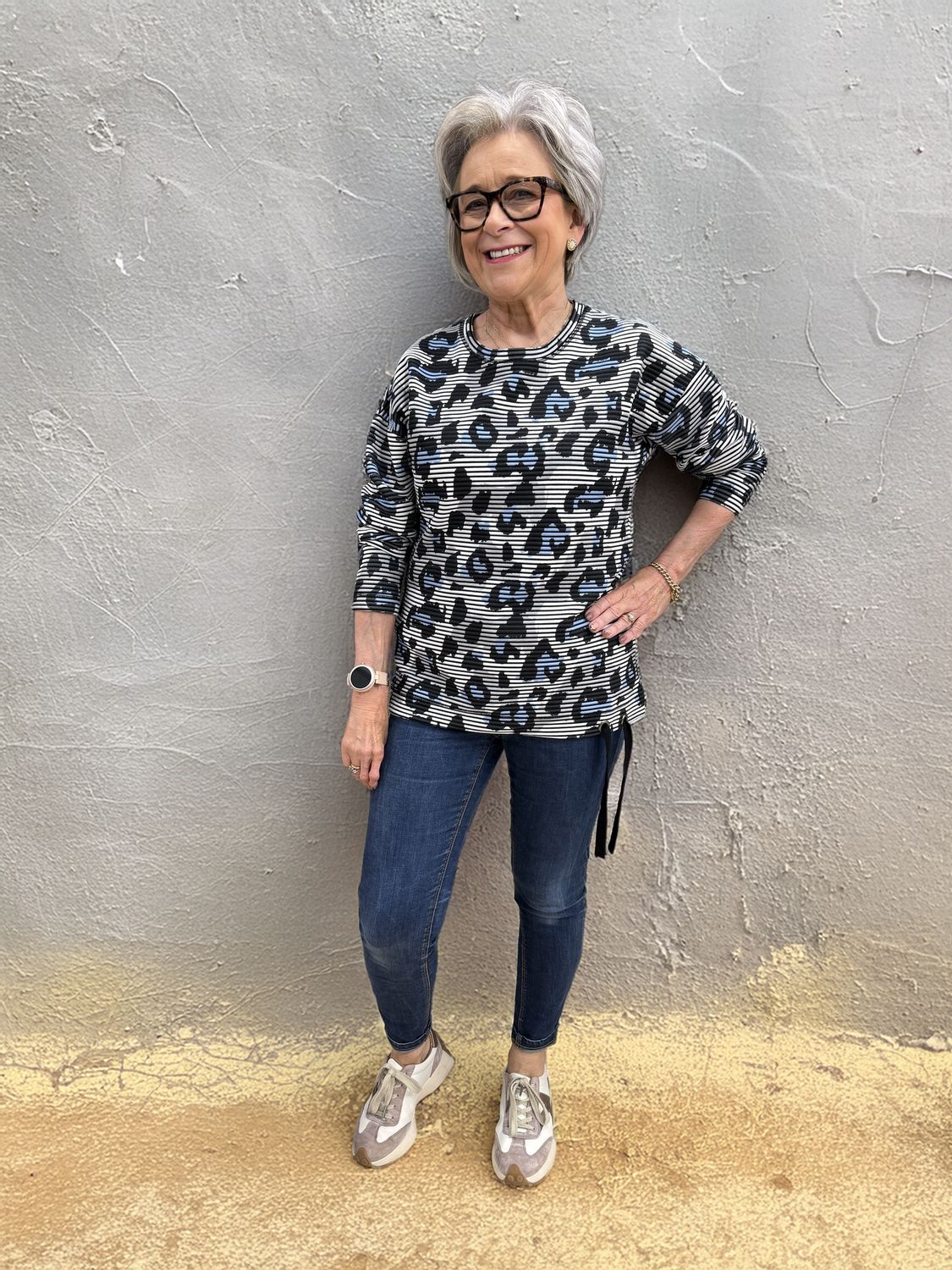 Navy AOP Sweatshirt 11930 Q2