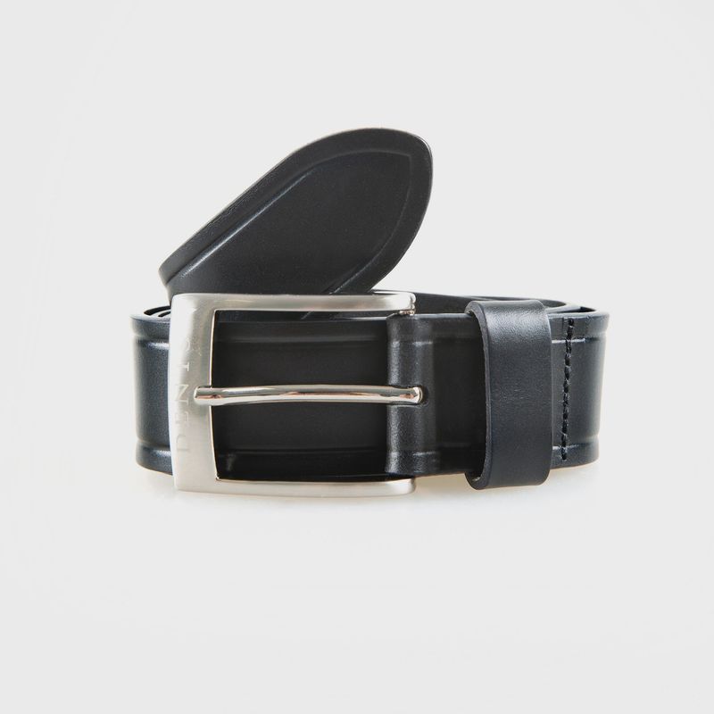 Men’s Heritage Full-Grain Leather Belt with Satin Nickel Buckle