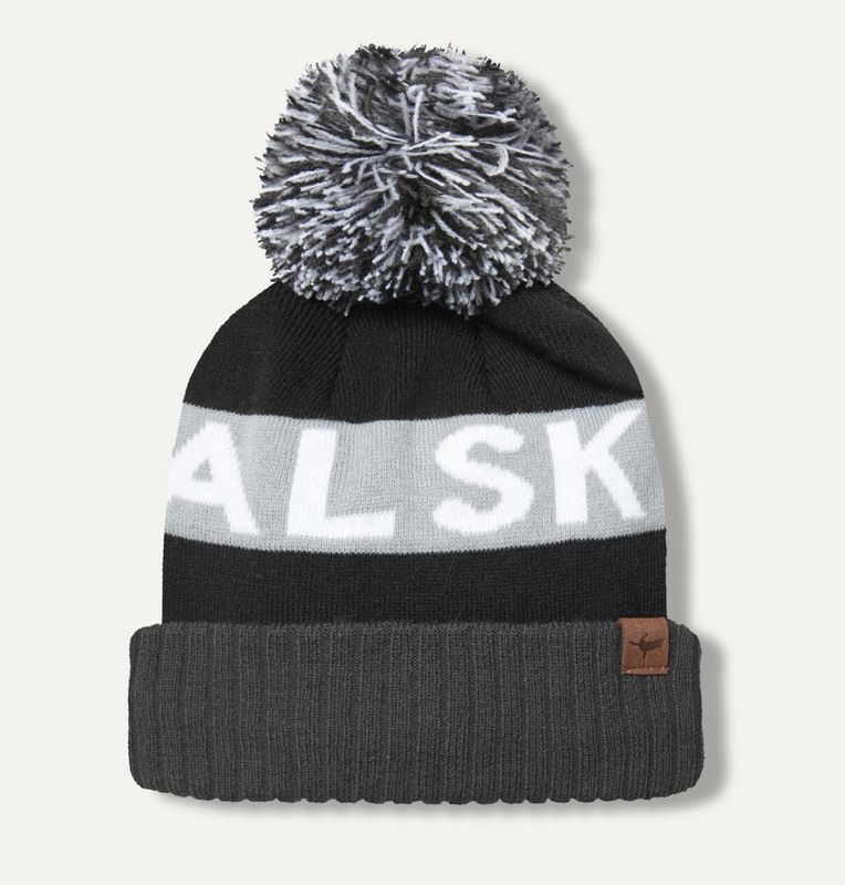 Foulden Black Water Repellent Cold Weather Bobble Hat