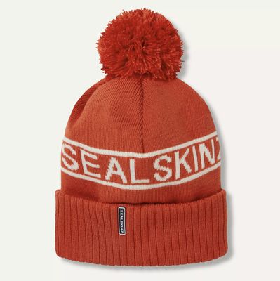 Heacham Orange Waterproof Cold Weather Icon Bobble Hat