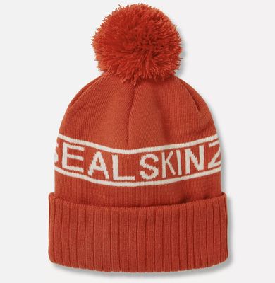 Heacham Orange Waterproof Cold Weather Icon Bobble Hat