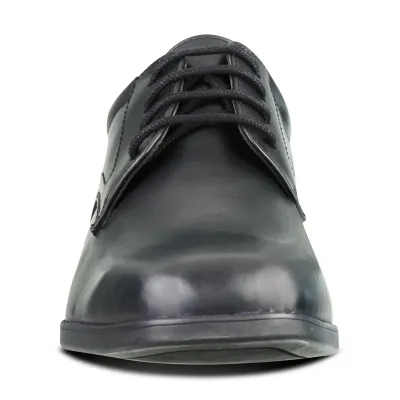 Thomas Black Leather Lace Up Shoe - Senior