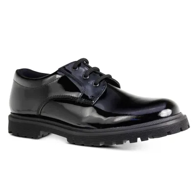 Bailey Black Patent Lace Up Shoes - Senior
