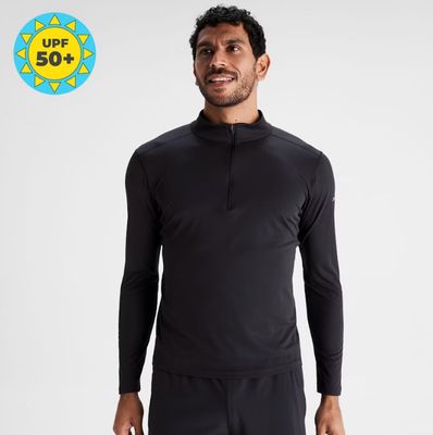Men’s Seeker Quarter Zip Top - Black Stingray