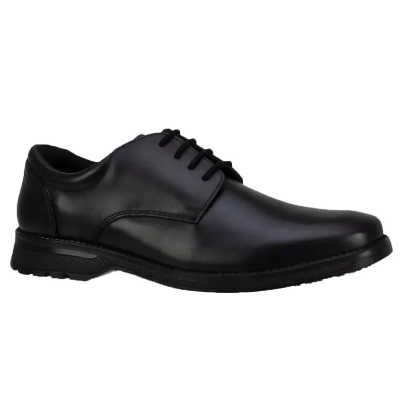 Clerk Tyson Black Leather Shoes - Junior