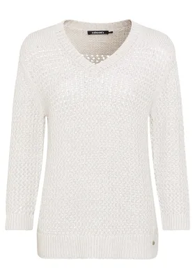 Urban Jungle Open Knit V Neck Jumper 11004599