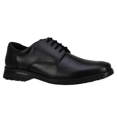 Clerk Tyson Black Leather Shoes - Senior
