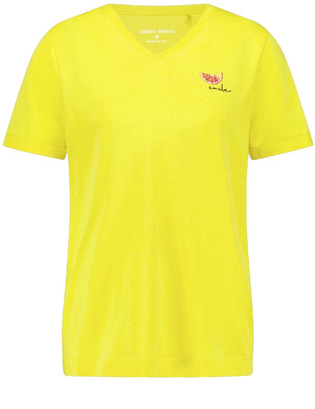 Lemon Soul Smile Logo V Neck T-Shirt - Canary Lemon Soul Smile Logo V Neck T-Shirt - Canary
