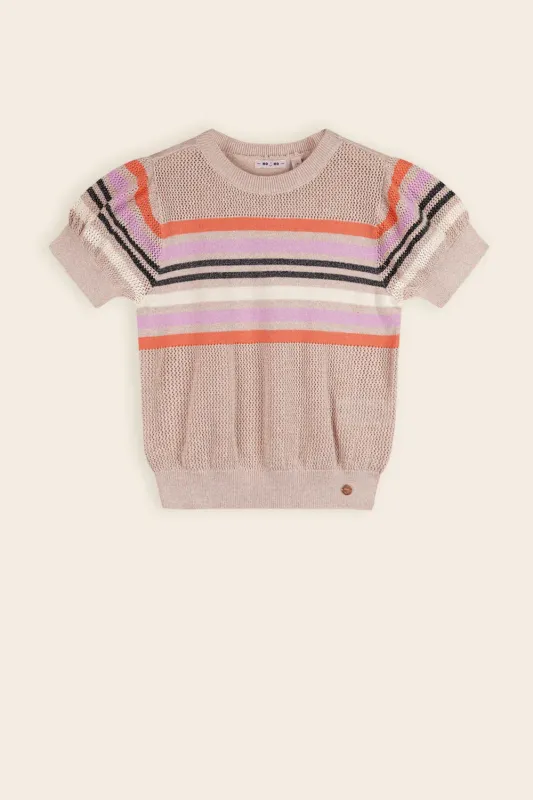 Kae Knitted Top  Sand Blush