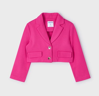 Girls Cropped Blazer 3405 - Magenta
