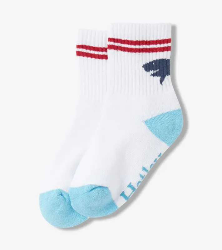 Boys Shark Silhouette Crew Socks