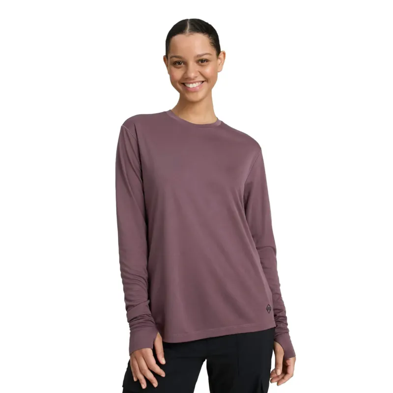 Womens 100% Merino Long Sleeve Crew Top