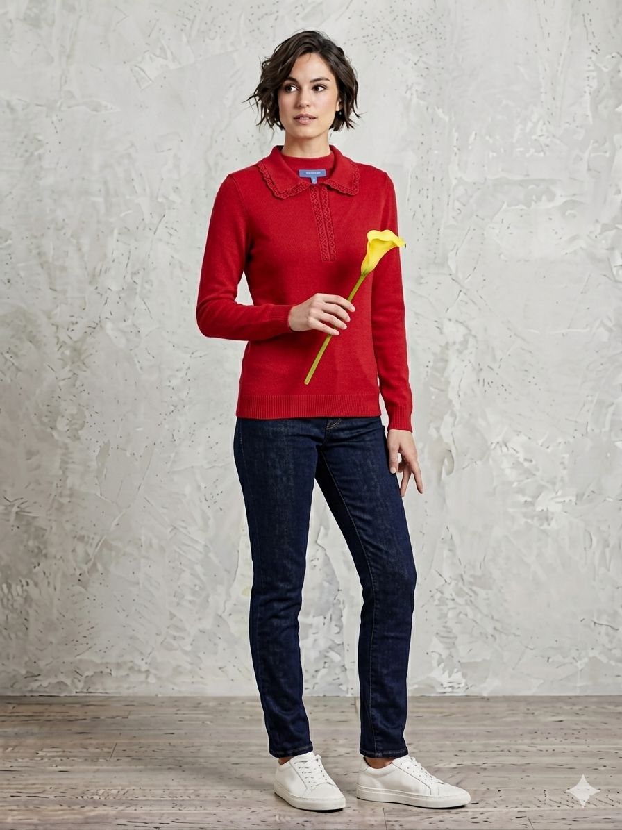 Scalloped Collar Jumper SV322