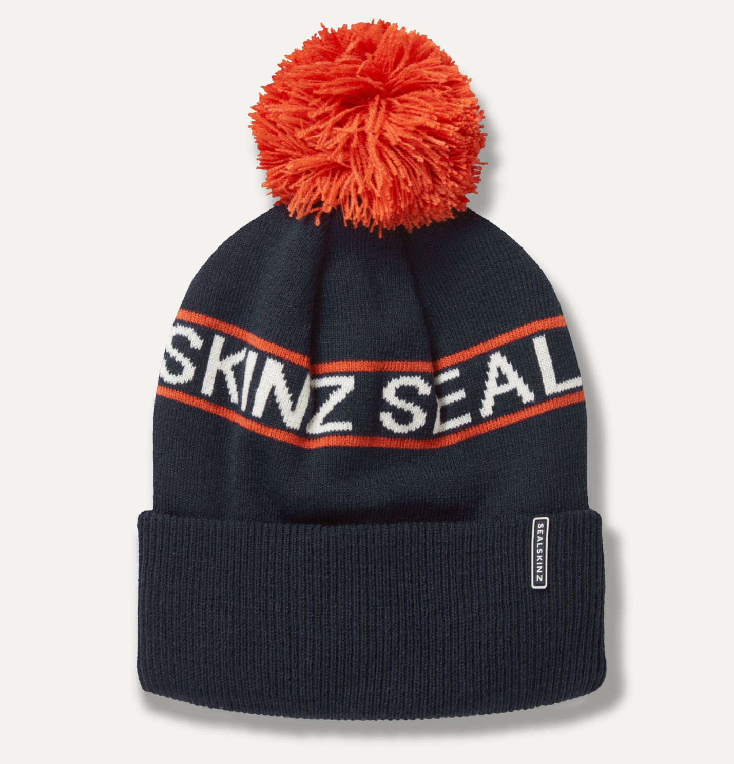 Heacham Navy Waterproof Cold Weather Icon Bobble Hat, Size: S/M
